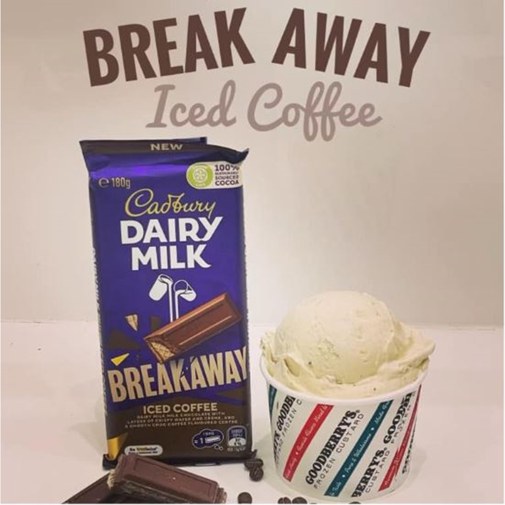 CADBURY DAIRY MILK BREAKAWAY ICED COFFEE BLOCK 180G-14